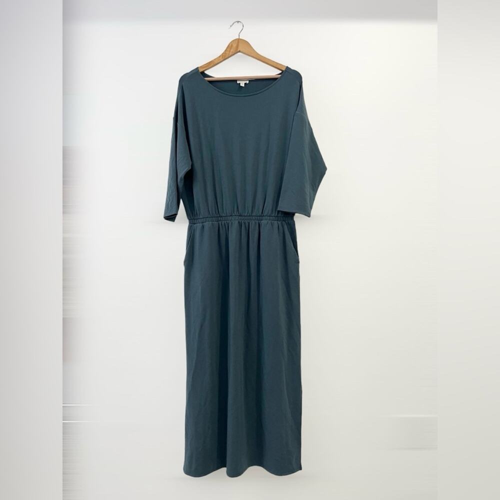 Garnet Hill Teal Midi Dress